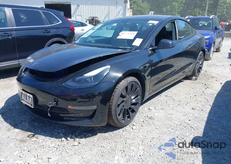 2023 Tesla Model 3 Performance Dual Motor All-Wheel Drive z USA, uszkodzony, nr VIN 5YJ3E1EC6PF395935